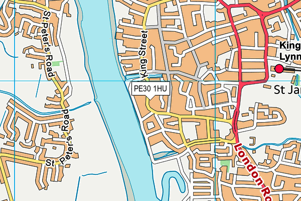 PE30 1HU map - OS VectorMap District (Ordnance Survey)