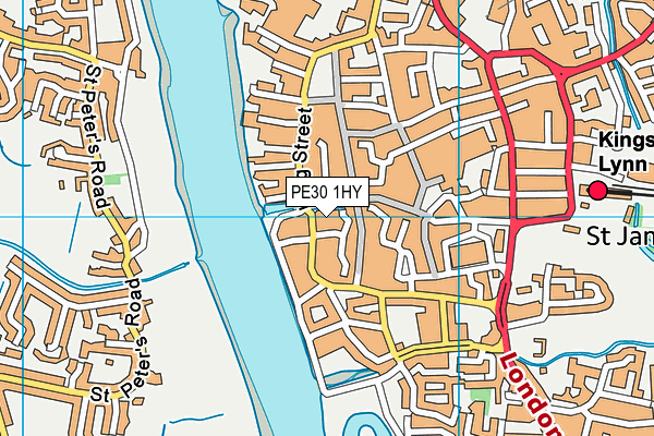 PE30 1HY map - OS VectorMap District (Ordnance Survey)