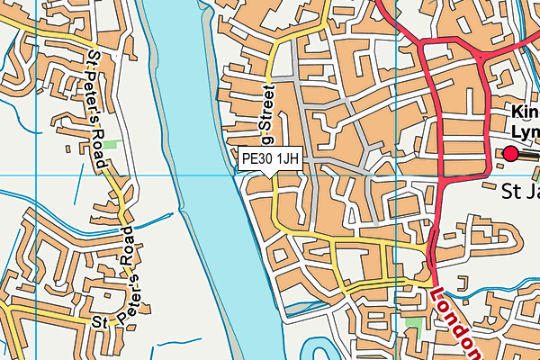 PE30 1JH map - OS VectorMap District (Ordnance Survey)