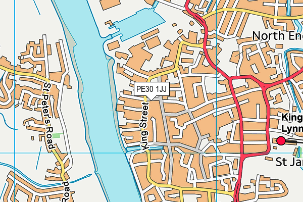 PE30 1JJ map - OS VectorMap District (Ordnance Survey)
