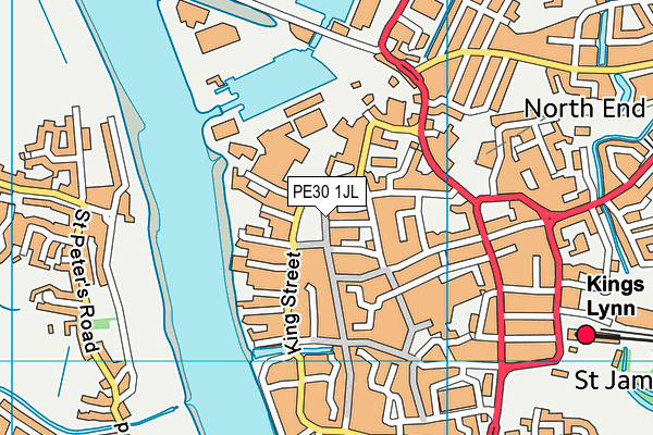 PE30 1JL map - OS VectorMap District (Ordnance Survey)