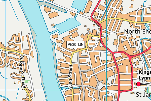 PE30 1JN map - OS VectorMap District (Ordnance Survey)