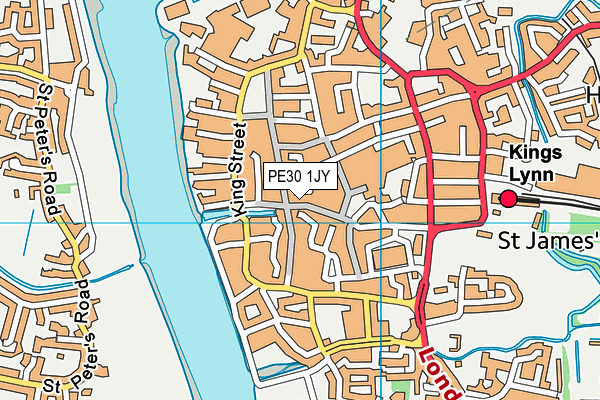 PE30 1JY map - OS VectorMap District (Ordnance Survey)
