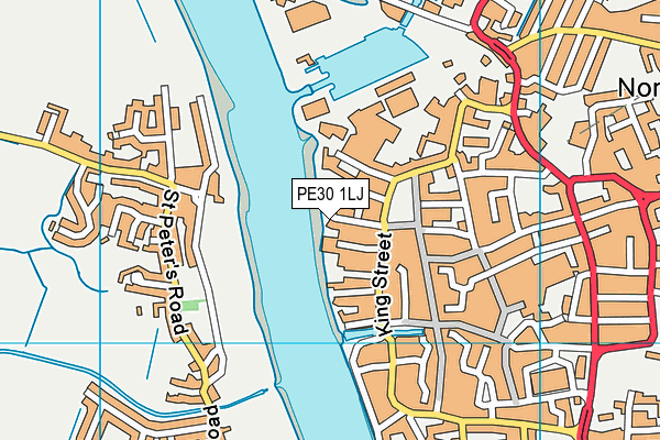 PE30 1LJ map - OS VectorMap District (Ordnance Survey)