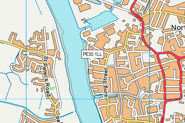 PE30 1LL map - OS VectorMap District (Ordnance Survey)