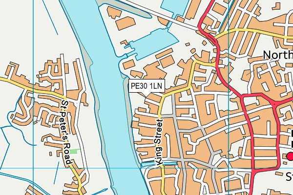 PE30 1LN map - OS VectorMap District (Ordnance Survey)