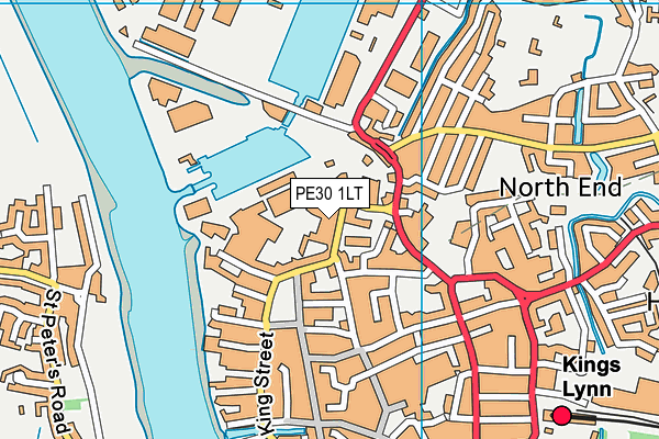 PE30 1LT map - OS VectorMap District (Ordnance Survey)