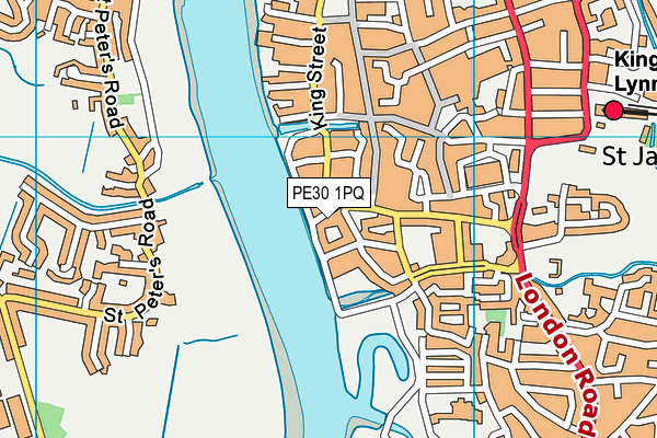 PE30 1PQ map - OS VectorMap District (Ordnance Survey)