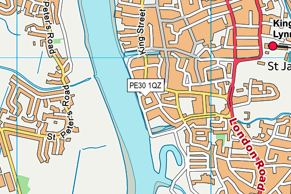 PE30 1QZ map - OS VectorMap District (Ordnance Survey)