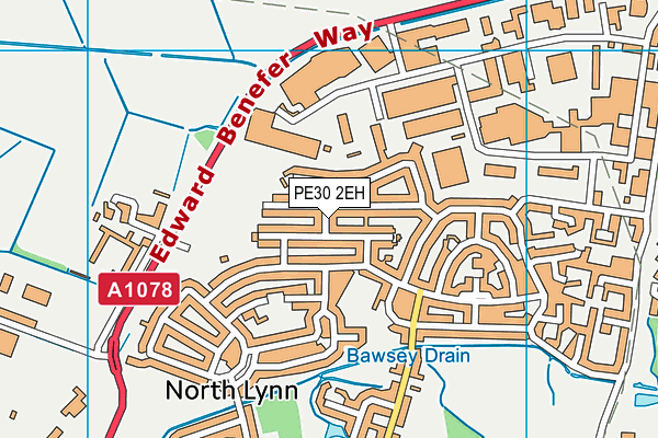 PE30 2EH map - OS VectorMap District (Ordnance Survey)