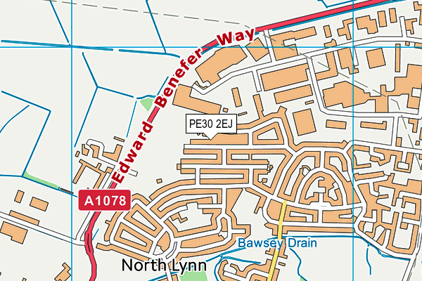 PE30 2EJ map - OS VectorMap District (Ordnance Survey)