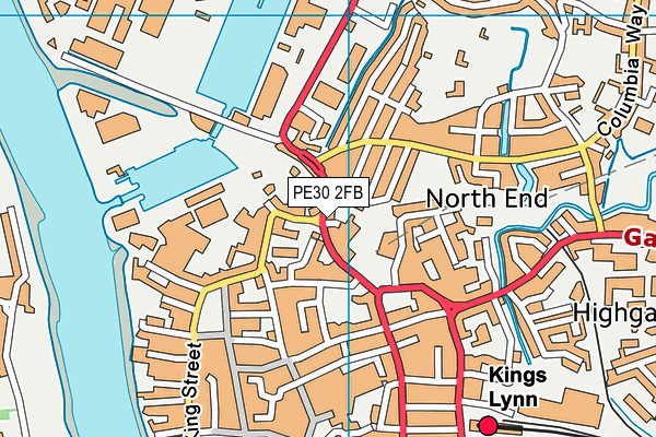 PE30 2FB map - OS VectorMap District (Ordnance Survey)