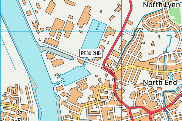 PE30 2HB map - OS VectorMap District (Ordnance Survey)