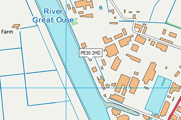 PE30 2HD map - OS VectorMap District (Ordnance Survey)