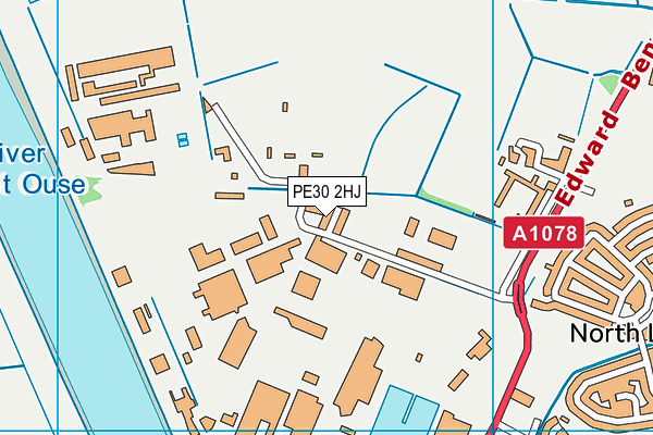 PE30 2HJ map - OS VectorMap District (Ordnance Survey)