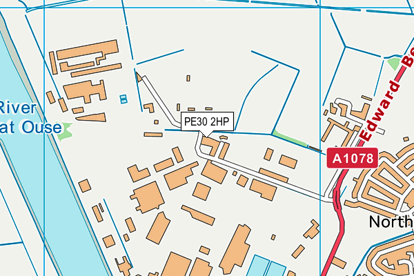 PE30 2HP map - OS VectorMap District (Ordnance Survey)