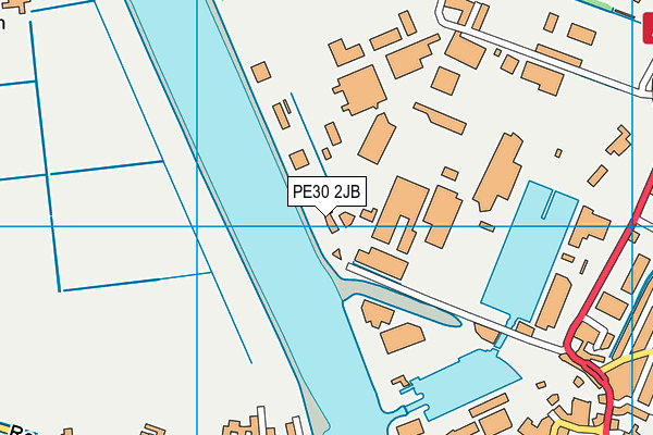 PE30 2JB map - OS VectorMap District (Ordnance Survey)