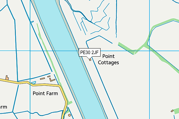 PE30 2JF map - OS VectorMap District (Ordnance Survey)