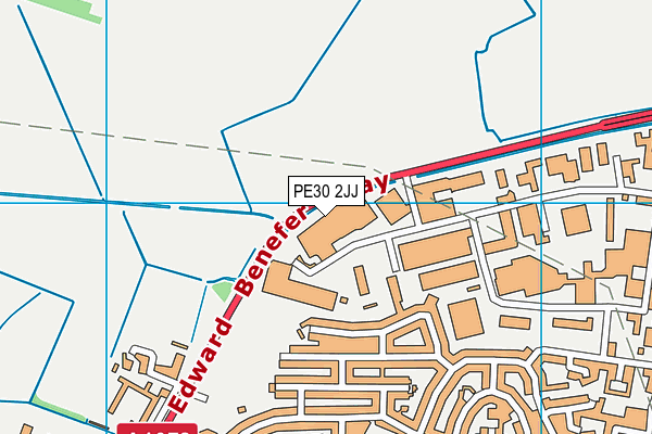 PE30 2JJ map - OS VectorMap District (Ordnance Survey)