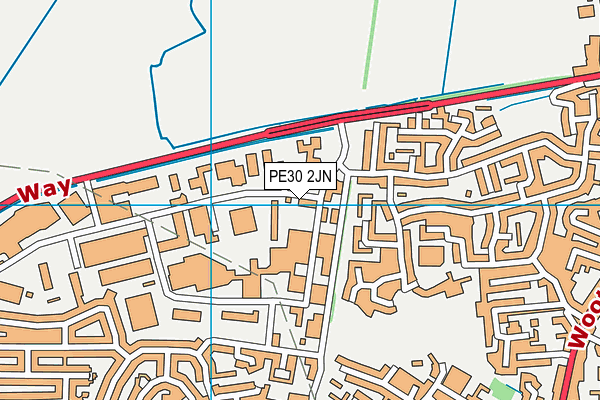 PE30 2JN map - OS VectorMap District (Ordnance Survey)