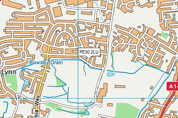 PE30 2LU map - OS VectorMap District (Ordnance Survey)