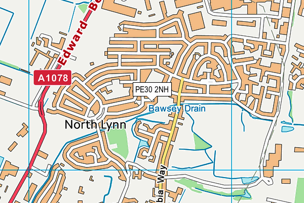 PE30 2NH map - OS VectorMap District (Ordnance Survey)