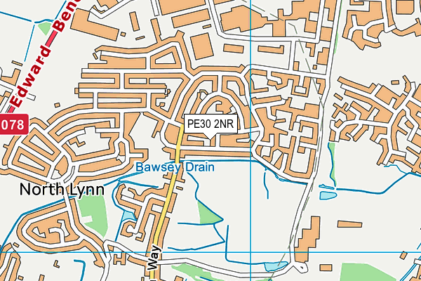 PE30 2NR map - OS VectorMap District (Ordnance Survey)