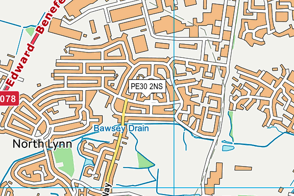 PE30 2NS map - OS VectorMap District (Ordnance Survey)