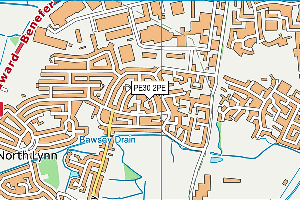 PE30 2PE map - OS VectorMap District (Ordnance Survey)