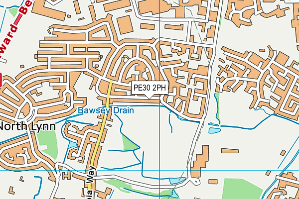 PE30 2PH map - OS VectorMap District (Ordnance Survey)