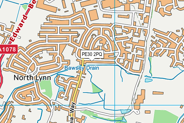 PE30 2PQ map - OS VectorMap District (Ordnance Survey)