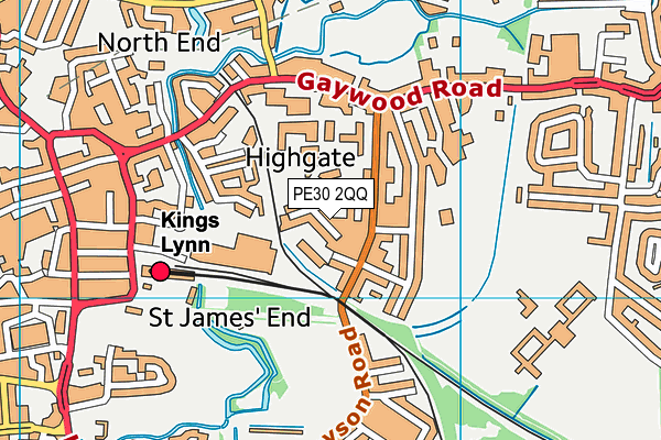 PE30 2QQ map - OS VectorMap District (Ordnance Survey)