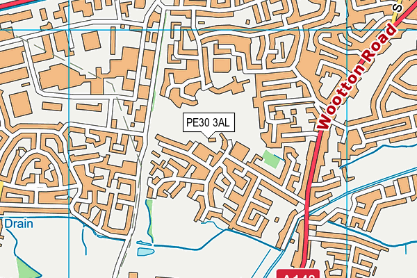 PE30 3AL map - OS VectorMap District (Ordnance Survey)