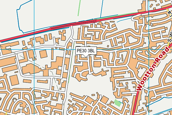 PE30 3BL map - OS VectorMap District (Ordnance Survey)