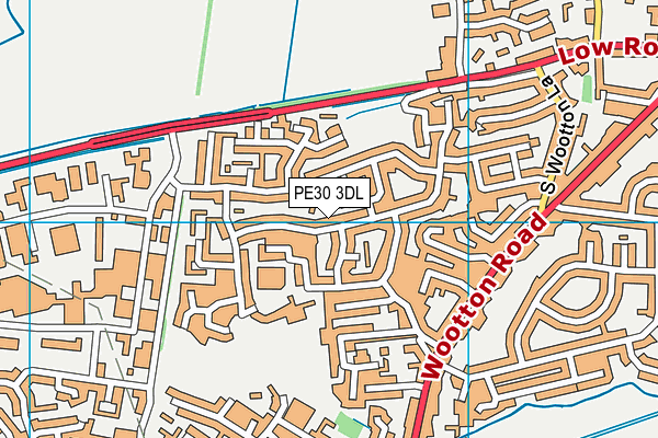 PE30 3DL map - OS VectorMap District (Ordnance Survey)