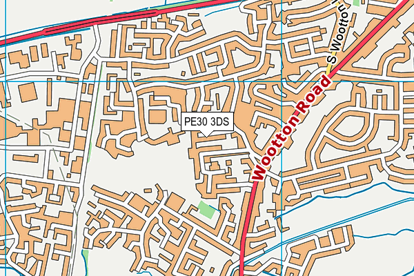 PE30 3DS map - OS VectorMap District (Ordnance Survey)