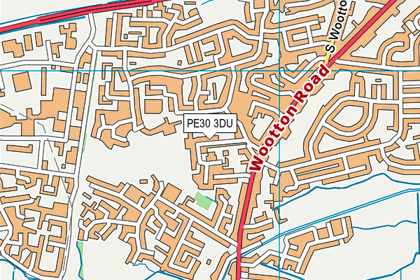 PE30 3DU map - OS VectorMap District (Ordnance Survey)