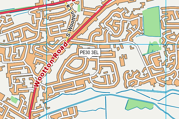 PE30 3EL map - OS VectorMap District (Ordnance Survey)