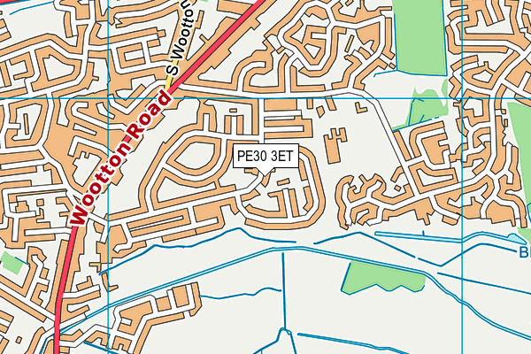 PE30 3ET map - OS VectorMap District (Ordnance Survey)
