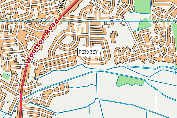 PE30 3EY map - OS VectorMap District (Ordnance Survey)