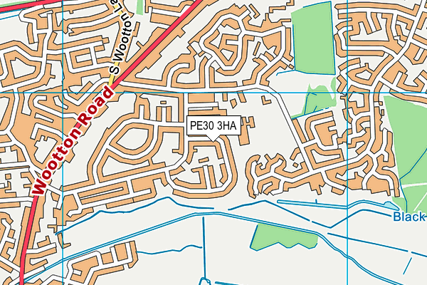 PE30 3HA map - OS VectorMap District (Ordnance Survey)