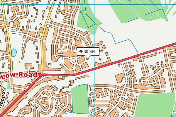 PE30 3HT map - OS VectorMap District (Ordnance Survey)