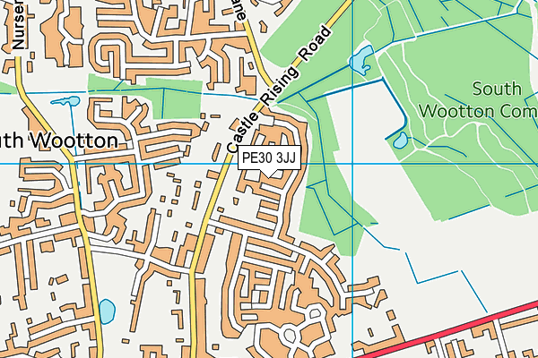 PE30 3JJ map - OS VectorMap District (Ordnance Survey)
