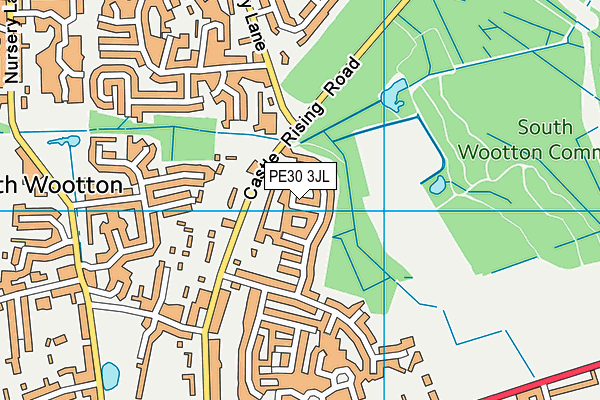 PE30 3JL map - OS VectorMap District (Ordnance Survey)