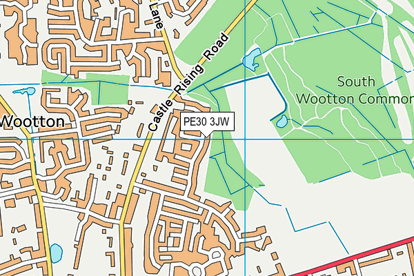 PE30 3JW map - OS VectorMap District (Ordnance Survey)