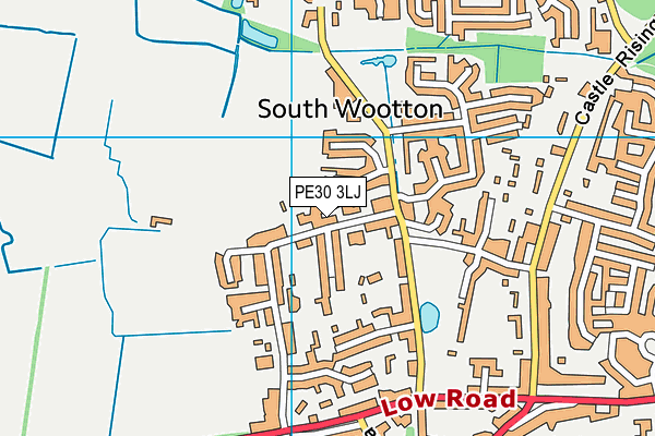South Wootton Infant School map (PE30 3LJ) - OS VectorMap District (Ordnance Survey)