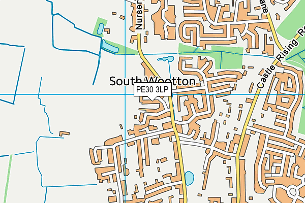 PE30 3LP map - OS VectorMap District (Ordnance Survey)