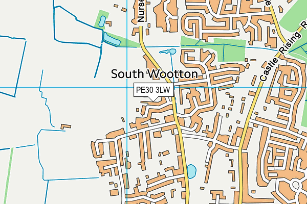 PE30 3LW map - OS VectorMap District (Ordnance Survey)
