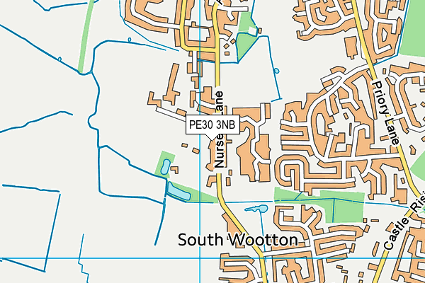 PE30 3NB map - OS VectorMap District (Ordnance Survey)
