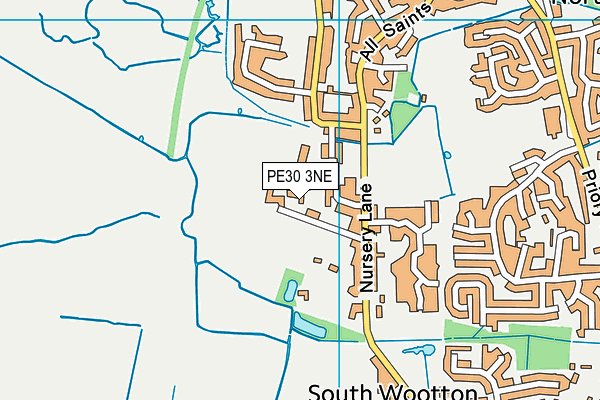 PE30 3NE map - OS VectorMap District (Ordnance Survey)
